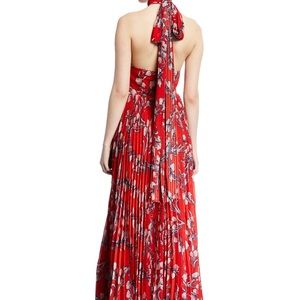 Fame and Partners The Zora Halter-Neck Leaf-Print Dress Sz 2